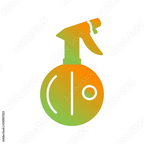 Unique Water Spray Bottle Vector Glyph Icon