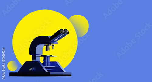 Microscope doctor. Blue mic...