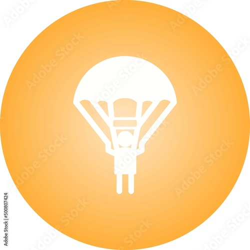 Unique Parachuter Vector Glyph Icon
