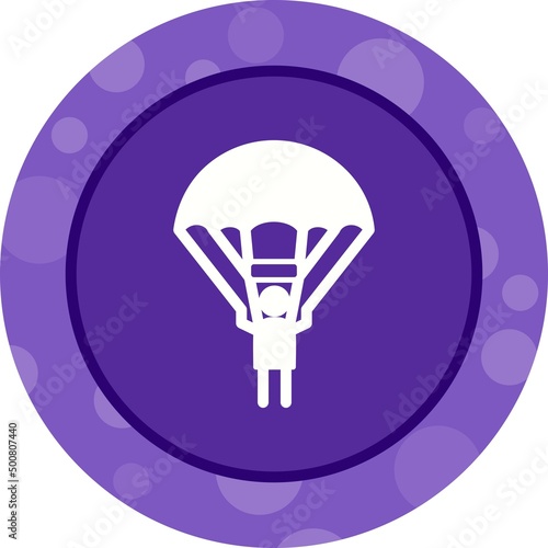 Unique Parachuter Vector Glyph Icon