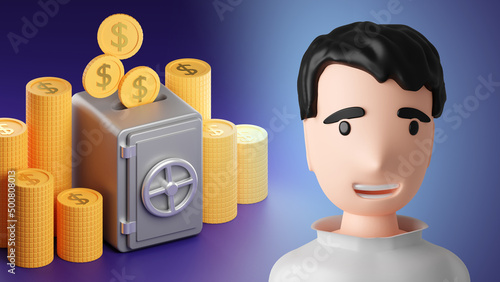 Cartoon financial consultan...