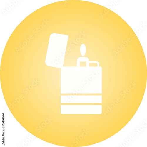 Unique Lighter Vector Glyph Icon