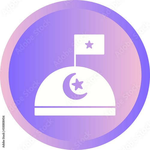 Unique Military Base Vector Glyph Icon