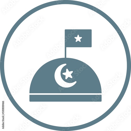 Unique Military Base Vector Glyph Icon