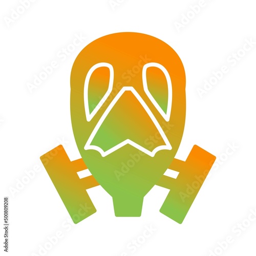 Unique Oxygen Mask Vector Glyph Icon