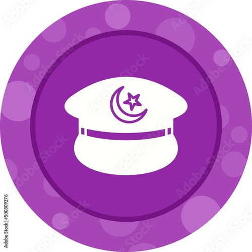 Unique Military Hat Vector Glyph Icon photo