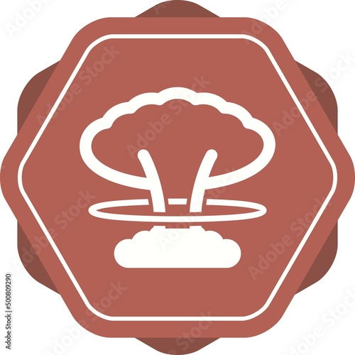 Unique Explosion Vector Glyph Icon