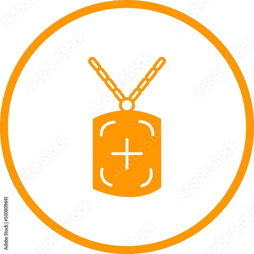 Unique Military Chain Vector Glyph Icon photo