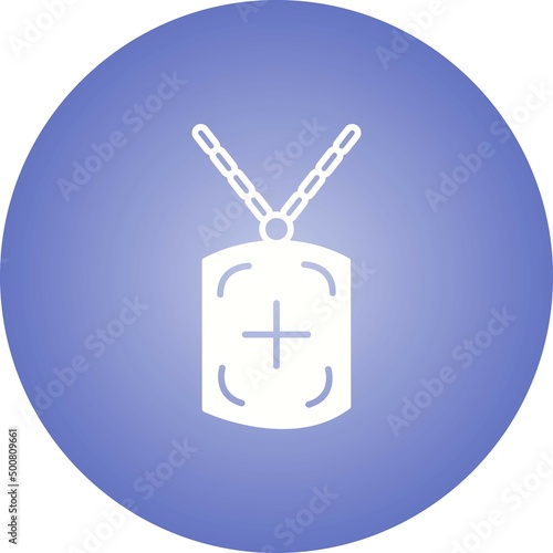 Unique Military Chain Vector Glyph Icon photo