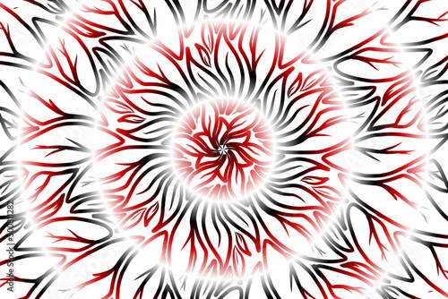 colourful caleidoscope classic gradient flower art pattern of traditional tenun batik ethnic dayak ornament for wallpaper ads background sticker or clothing