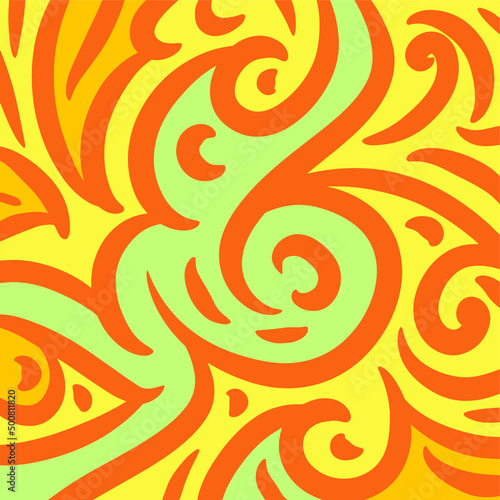 Abstract background with swirls and curves waves arabic ornament