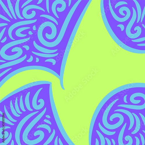 Abstract background with swirls and curves waves arabic ornament