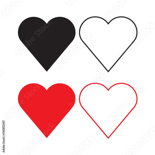 Hearts collection. Love, romance concept. Happy valentines day decoration. Vector illustration. stock image. 