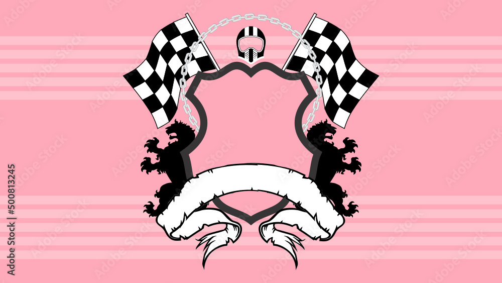 heraldic lions crest emblem background illustration in vector format