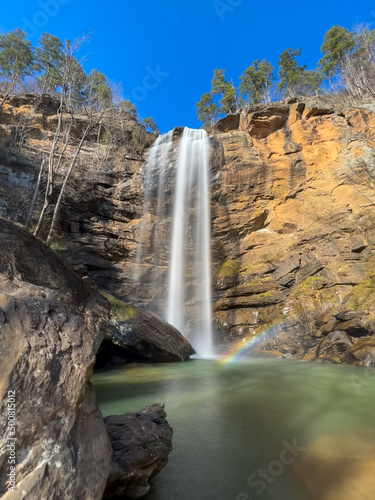 Toccoa Falls Waterfall and Rainbow