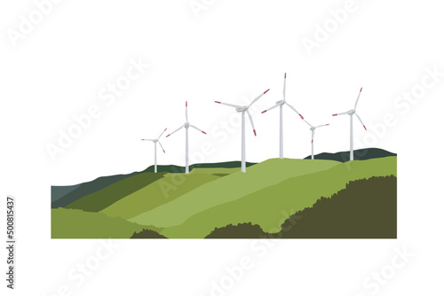 山の風力発電