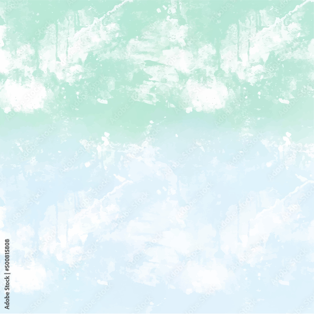Blue and green watercolor background for your design, watercolor background concept, vector.