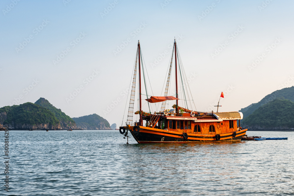 Tourist boat in the Ha Long Bay, Vietnam