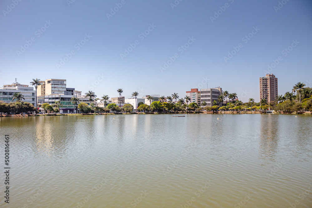 lake in the city of Sete Lagoas, State of Minas Gerais, Brazil
