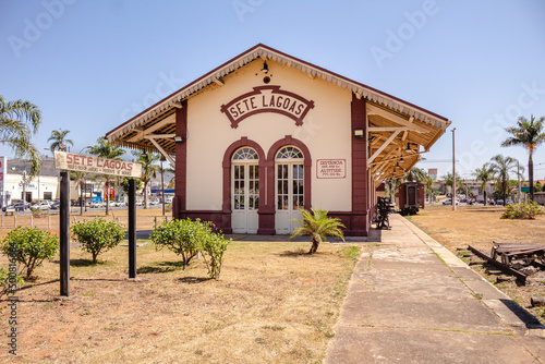 old railway station of Sete Lagoas, State of Minas Gerais, Brazil photo