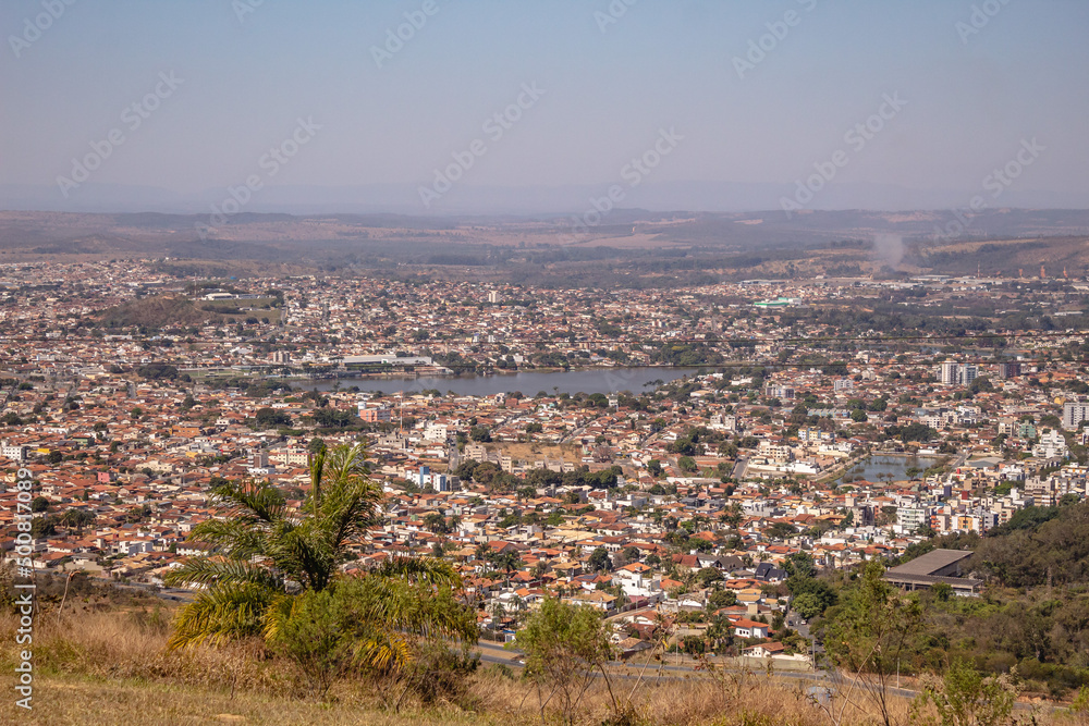 panoramic view of the city of Sete Lagoas, State of Minas Gerais, Brazil