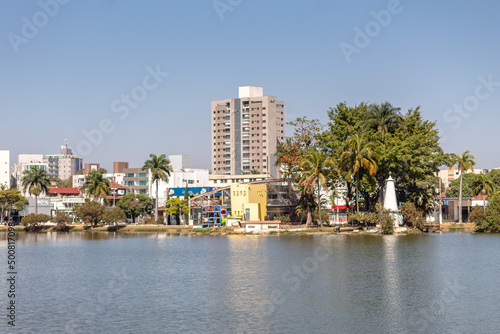 public square in the city of Sete Lagoas, State of Minas Gerais, Brazil photo