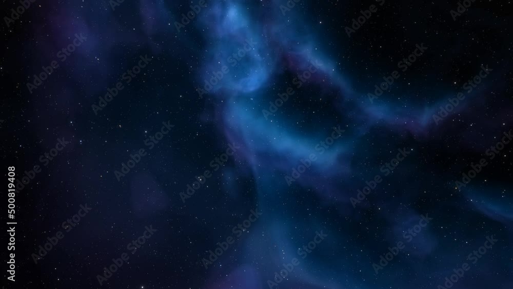 Space background. Camera is flying through the blue and magenta coloured nebula. The stars are everywhere around Space background. Camera is flying through the blue and magenta coloured nebula. The stars are everywhere around