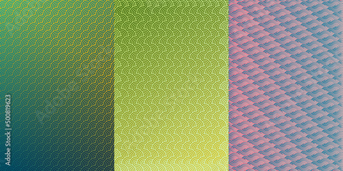 green and yellow gradient vector overlapping circles pattern