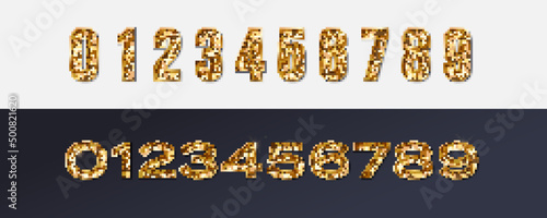 Set of realistic golden glittering numbers. EPS 10