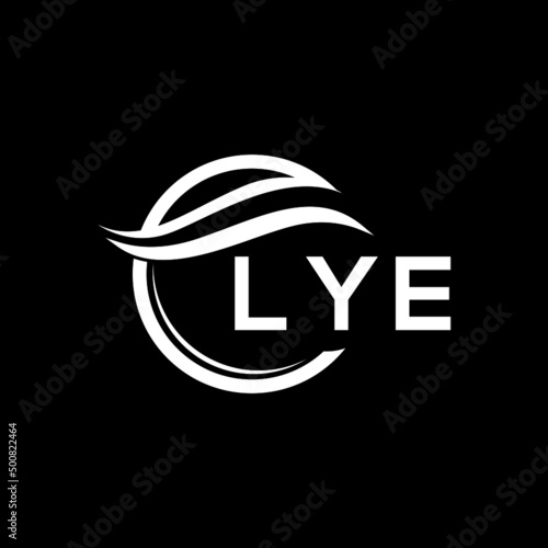 LYE letter logo design on black background. LYE creative  initials letter logo concept. LYE letter design.