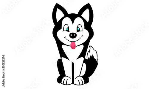 Husky Dog illustration vector