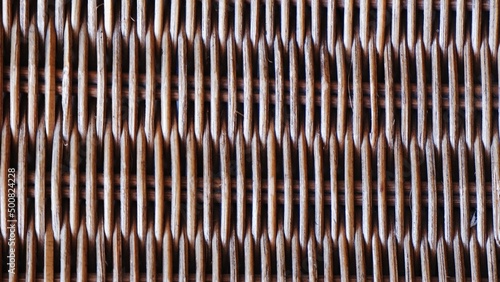 close up of rattan chair wicker texture. Utilization of rattan, especially as a raw material for furniture. traditional furniture. close up photo.