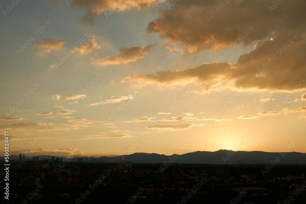 amazing panoramic photo at sunset amazing panoramic photo at sunset