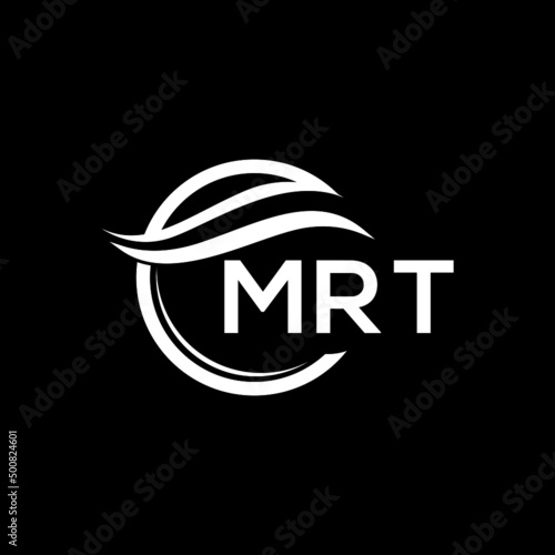 MRT letter logo design on black background. MRT  creative initials letter logo concept. MRT letter design.