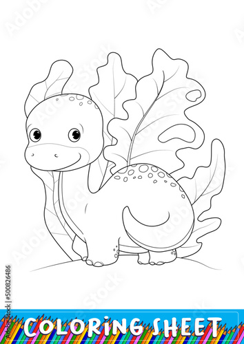 cute baby dinosaur drawing coloring pages