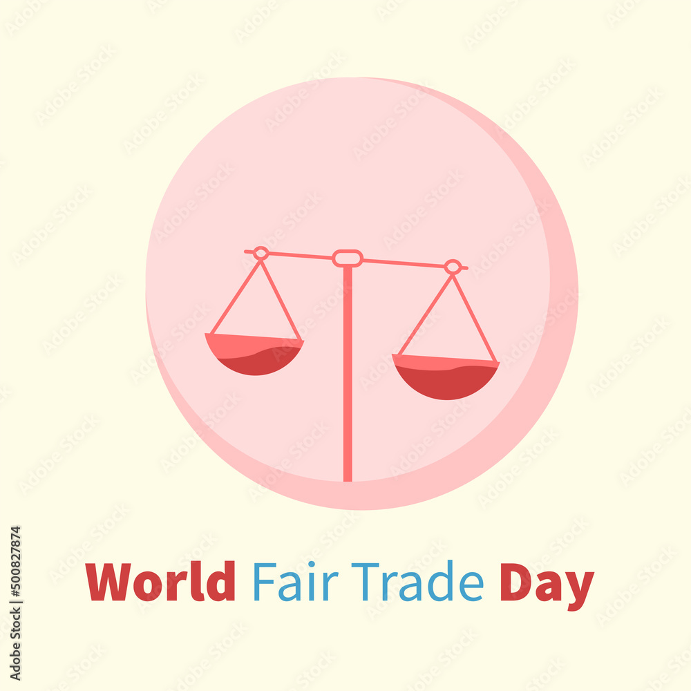 vector graphic of World Fair Trade Day good for national World Fair Trade Day celebration. flat design. flyer design.flat illustration. vector graphic of World Fair Trade Day good for national World Fair Trade Day celebration. flat design. flyer design.flat illustration.