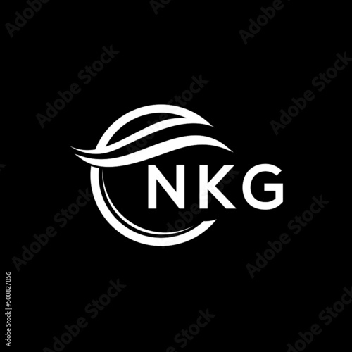 NKG letter logo design on black background. NKG  creative initials letter logo concept. NKG letter design. © Faisal