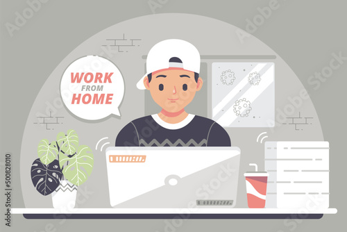 works from home illustration