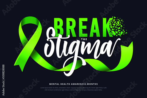 mental health awareness  lettering background