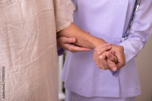 Gently trained nurses help adult patients..