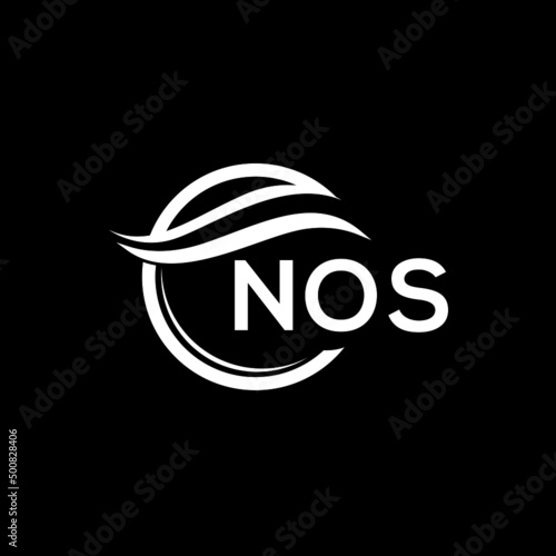 NOS letter logo design on black background. NOS  creative initials letter logo concept. NOS letter design. © Faisal
