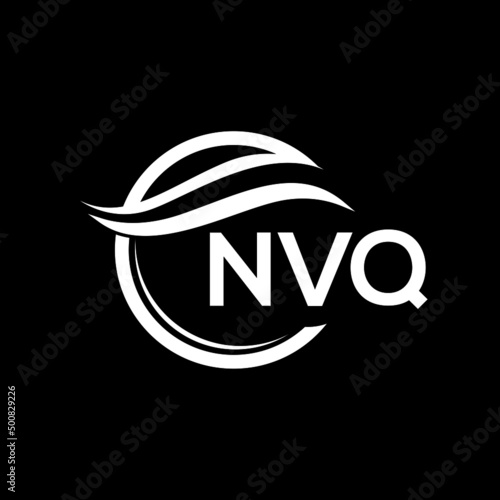 NVQ letter logo design on black background. NVQ  creative initials letter logo concept. NVQ letter design. photo