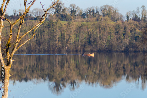 reflection of trees in the water