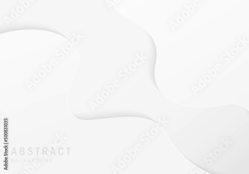 Abstract gradient white template design courved decorative artwork.