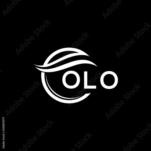 OLO letter logo design on black background. OLO  creative initials letter logo concept. OLO letter design. photo