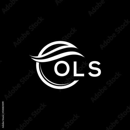 OLS letter logo design on black background. OLS  creative initials letter logo concept. OLS letter design.