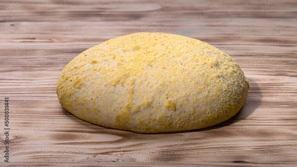Bread dough rises in the bowel time lapse. Bread dough rises in the bowel time lapse.