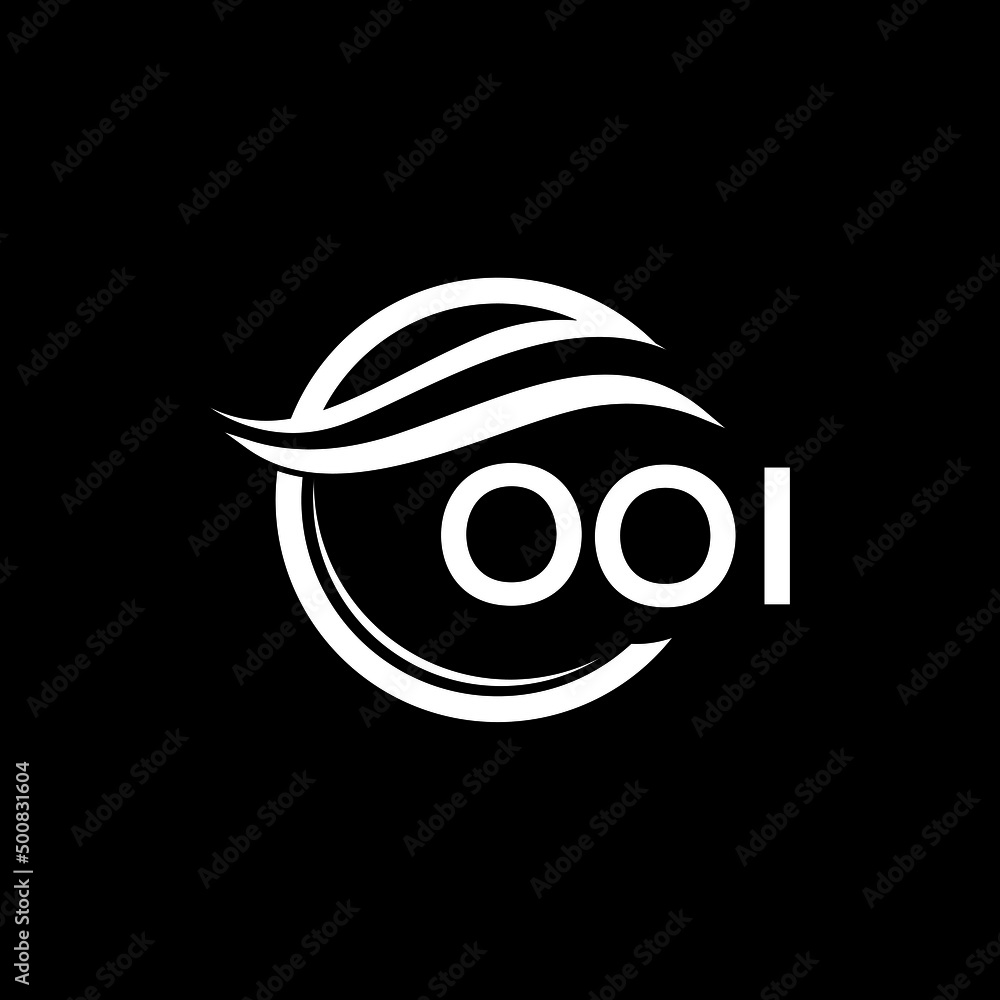 Ooi Letter Logo Design On Black Background Ooi Creative Initials Letter Logo Concept Ooi Letter Design Stock Vector Adobe Stock