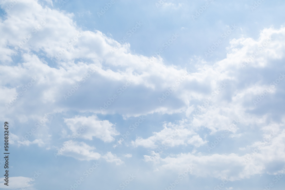 good weather day. blue sky, puffy clouds