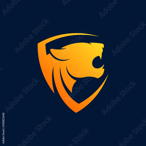 Panther shield logo design